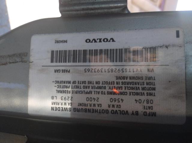 Photo 10 from auction – 2005 VOLVO S80 2.5T with VIN YV1TS592851393265