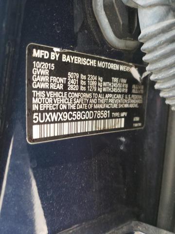 Photo 10 from auction – 2016 BMW X3 XDRIVE2 with VIN 5UXWX9C58G0D78581