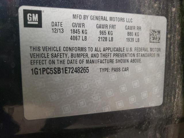 Photo 10 from auction – 2014 CHEVROLET CRUZE LT with VIN 1G1PC5SB1E7248265
