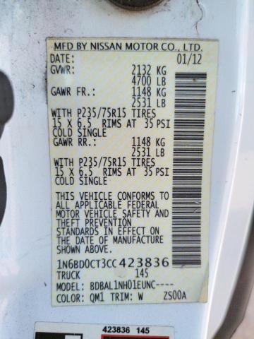 Photo 10 from auction – 2012 NISSAN FRONTIER S with VIN 1N6BD0CT3CC423836