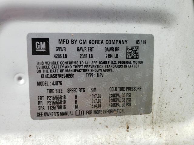 Photo 10 from auction – 2019 BUICK ENCORE PRE with VIN KL4CJASB7KB940991