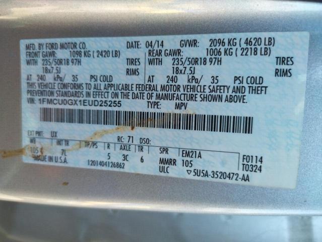 Photo 10 from auction – 2014 FORD ESCAPE SE with VIN 1FMCU0GX1EUD25255