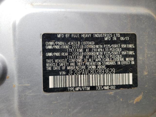 Photo 10 from auction – 2013 SUBARU XV CROSSTR with VIN JF2GPAVC8D2893629