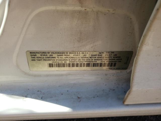 Photo 10 from auction – 2007 VOLKSWAGEN JETTA WOLF with VIN 3VWEG71K27M060070