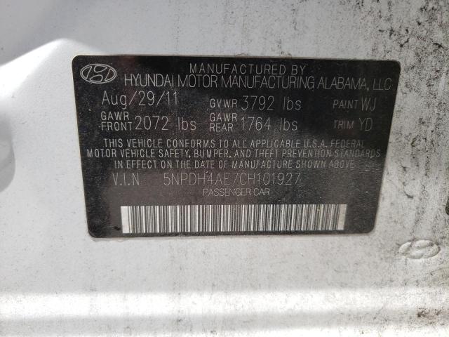 Photo 10 from auction – 2012 HYUNDAI ELANTRA GL with VIN 5NPDH4AE7CH101927