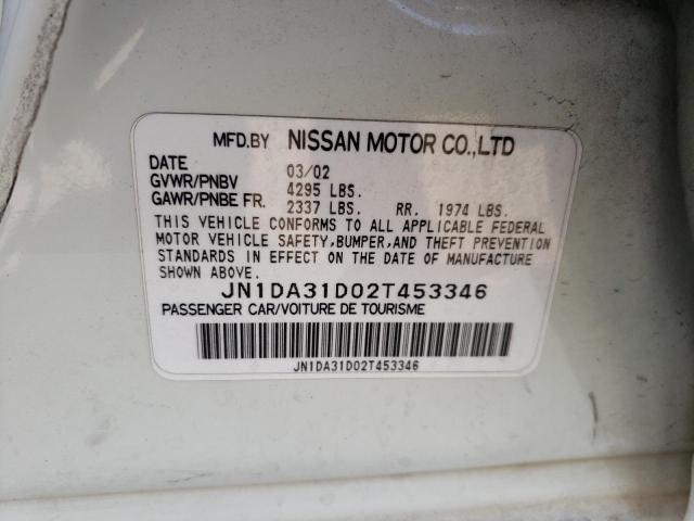 Photo 10 from auction – 2002 NISSAN MAXIMA GLE with VIN JN1DA31D02T453346