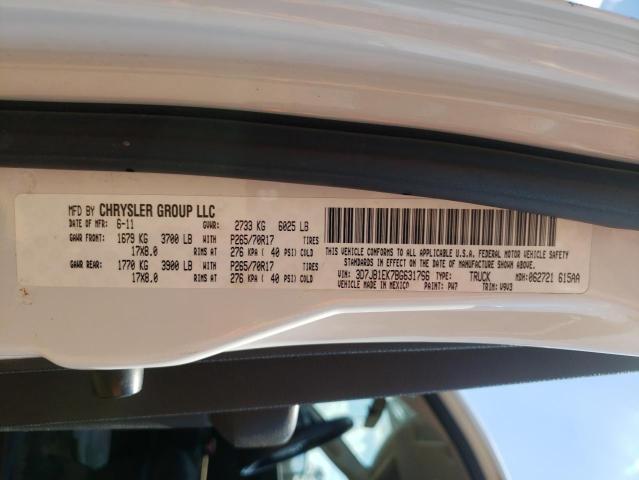 Photo 10 from auction – 2011 DODGE RAM 1500 with VIN 3D7JB1EK7BG631766