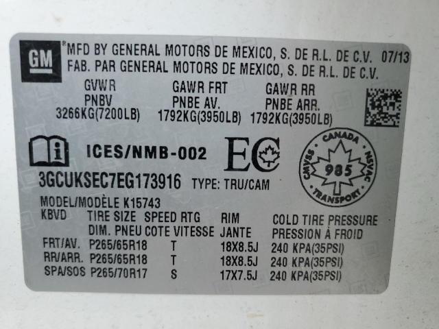 Photo 10 from auction – 2014 CHEVROLET SILVERADO with VIN 3GCUKSEC7EG173916