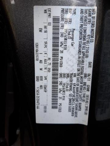 Photo 10 from auction – 2012 FORD FOCUS S with VIN 1FAHP3E26CL189689
