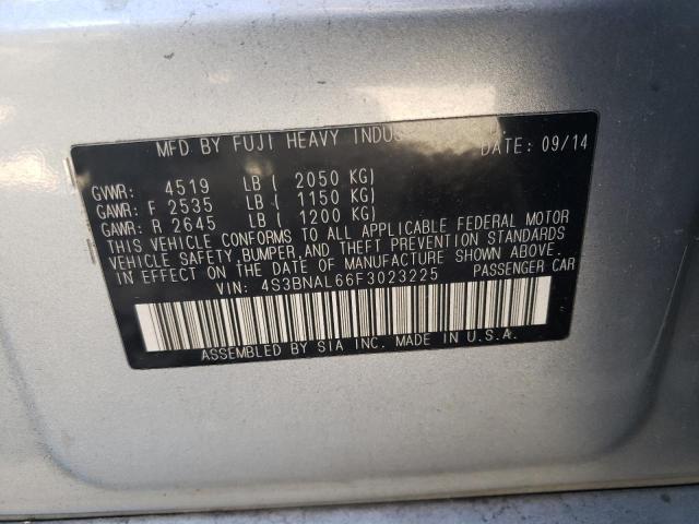 Photo 10 from auction – 2015 SUBARU LEGACY 2.5 with VIN 4S3BNAL66F3023225