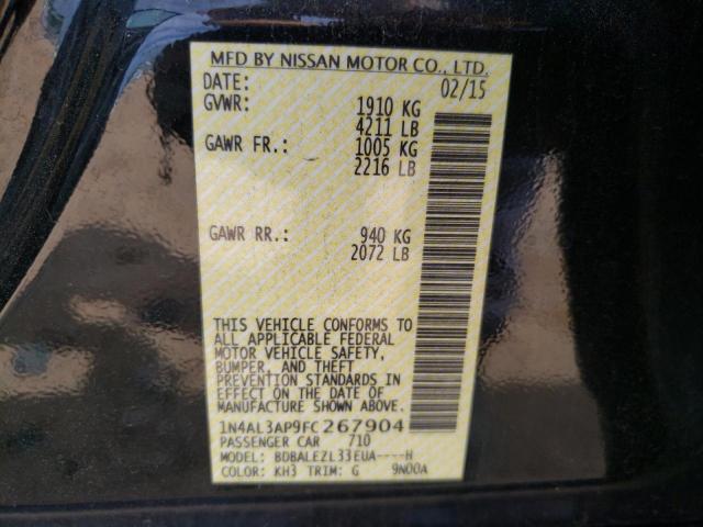 Photo 10 from auction – 2015 NISSAN ALTIMA 2.5 with VIN 1N4AL3AP9FC267904