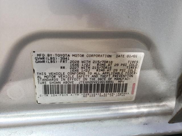 Photo 10 from auction – 2001 TOYOTA RAV4 with VIN JTEGH20V210016891