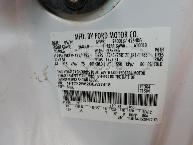 Photo 10 from auction – 2011 FORD F250 SUPER with VIN 1FT7X2B62BEA37418