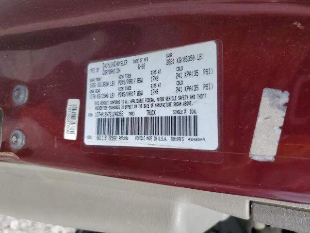 Photo 10 from auction – 2002 DODGE RAM 1500 with VIN 1D7HA16N72J246359