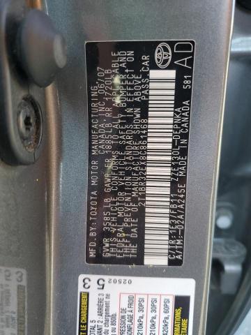Photo 10 from auction – 2008 TOYOTA COROLLA CE with VIN 2T1BR32EX8C861468