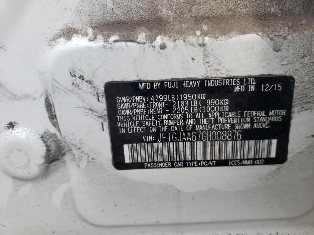 Photo 10 from auction – 2016 SUBARU IMPREZA with VIN JF1GJAA67GH008876