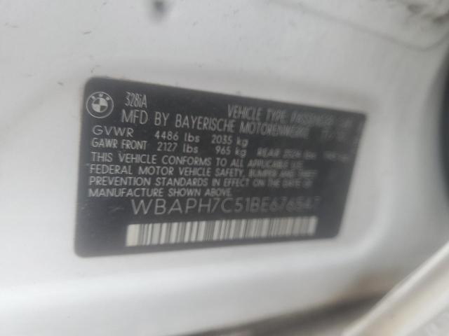 Photo 10 from auction – 2011 BMW 328 I with VIN WBAPH7C51BE676547