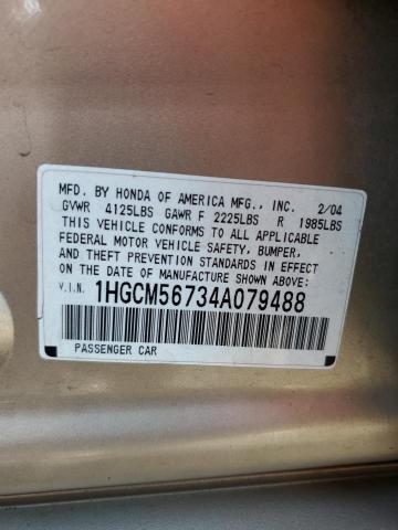 Photo 10 from auction – 2004 HONDA ACCORD with VIN 1HGCM56734A079488