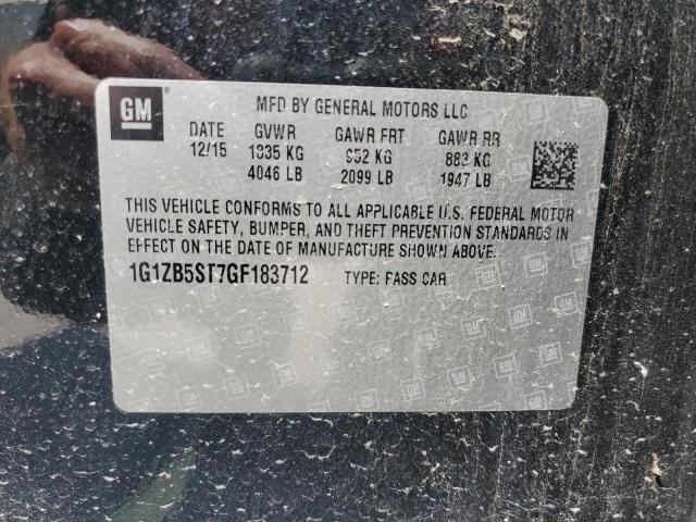 Photo 10 from auction – 2016 CHEVROLET MALIBU LS with VIN 1G1ZB5ST7GF183712