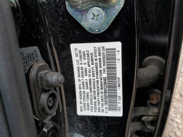 Photo 10 from auction – 2015 HONDA CIVIC EX with VIN 19XFB2F80FE238492
