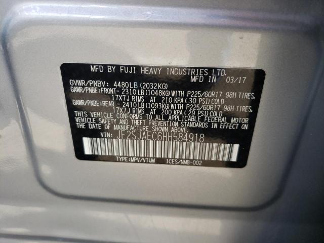Photo 10 from auction – 2017 SUBARU FORESTER 2 with VIN JF2SJAEC6HH584918