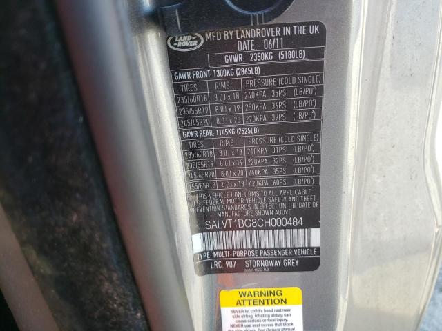 Photo 10 from auction – 2012 LAND ROVER RANGE ROVE with VIN SALVT1BG8CH000484