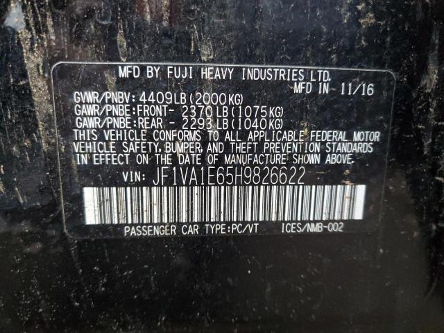 Photo 10 from auction – 2017 SUBARU WRX PREMIU with VIN JF1VA1E65H9826622