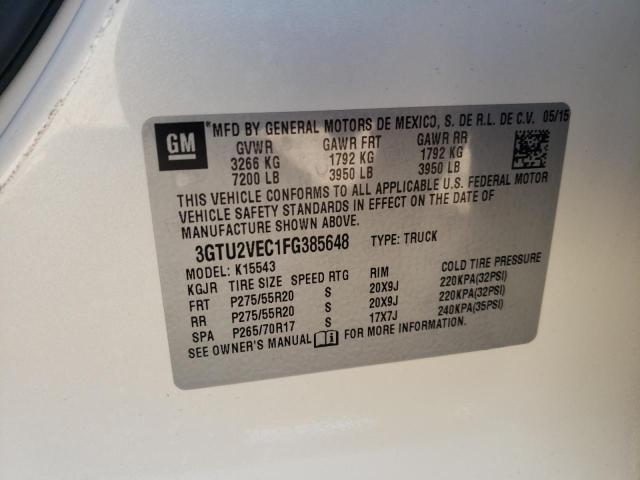 Photo 10 from auction – 2015 GMC SIERRA K15 with VIN 3GTU2VEC1FG385648