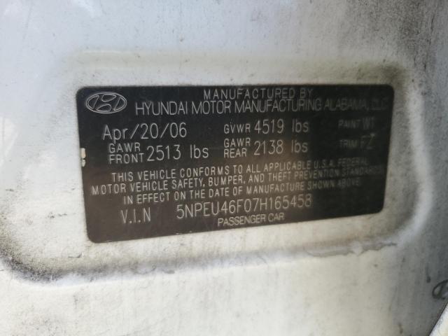 Photo 10 from auction – 2007 HYUNDAI SONATA SE with VIN 5NPEU46F07H165458