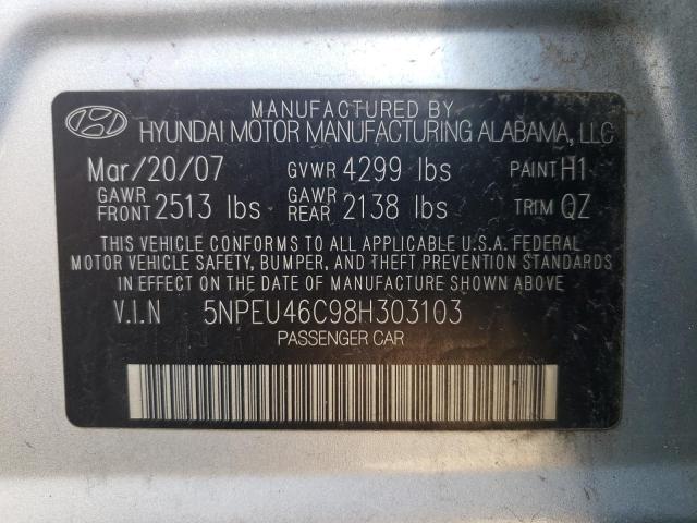 Photo 10 from auction – 2008 HYUNDAI SONATA SE with VIN 5NPEU46C98H303103