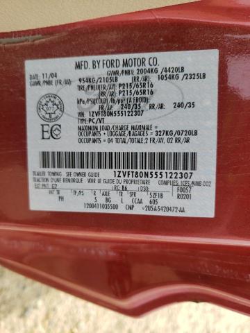 Photo 10 from auction – 2005 FORD MUSTANG with VIN 1ZVFT80N555122307