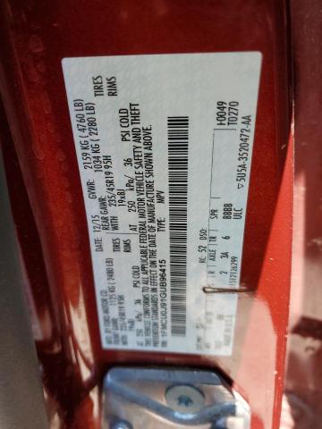 Photo 10 from auction – 2016 FORD ESCAPE TIT with VIN 1FMCU0J91GUB96415