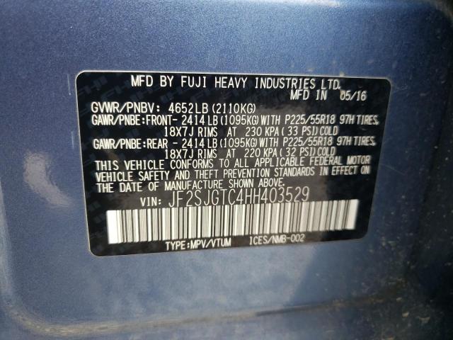 Photo 10 from auction – 2017 SUBARU FORESTER 2 with VIN JF2SJGTC4HH403529