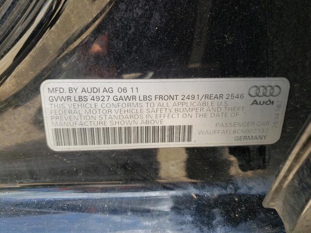 Photo 10 from auction – 2012 AUDI A4 PREMIUM with VIN WAUFFAFL8CN002132