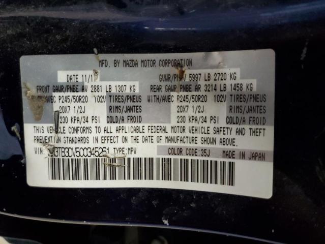 Photo 10 from auction – 2012 MAZDA CX-9 with VIN JM3TB3DV5C0345261