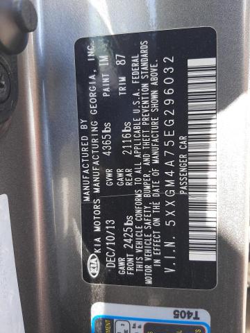 Photo 10 from auction – 2014 KIA OPTIMA LX with VIN 5XXGM4A75EG296032