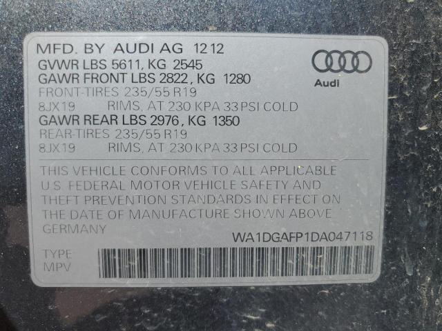 Photo 10 from auction – 2013 AUDI Q5 PREMIUM with VIN WA1DGAFP1DA047118