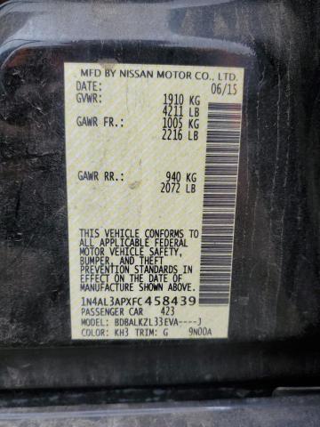 Photo 10 from auction – 2015 NISSAN ALTIMA 2.5 with VIN 1N4AL3APXFC458439