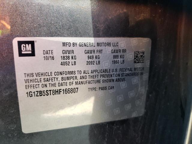Photo 10 from auction – 2017 CHEVROLET MALIBU LS with VIN 1G1ZB5ST8HF166807
