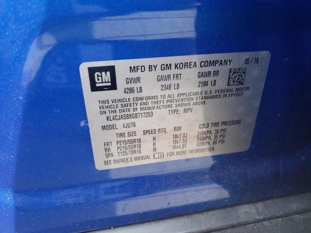 Photo 10 from auction – 2016 BUICK ENCORE with VIN KL4CJASB8GB717253
