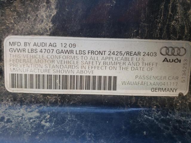 Photo 10 from auction – 2010 AUDI A4 PREMIUM with VIN WAUAFAFLXAN041117