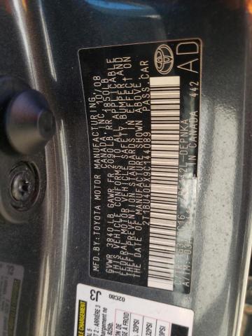 Photo 10 from auction – 2009 TOYOTA COROLLA BA with VIN 2T1BU40EX9C144089