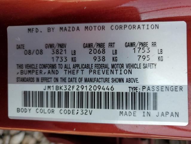 Photo 10 from auction – 2009 MAZDA 3 I with VIN JM1BK32F291209446