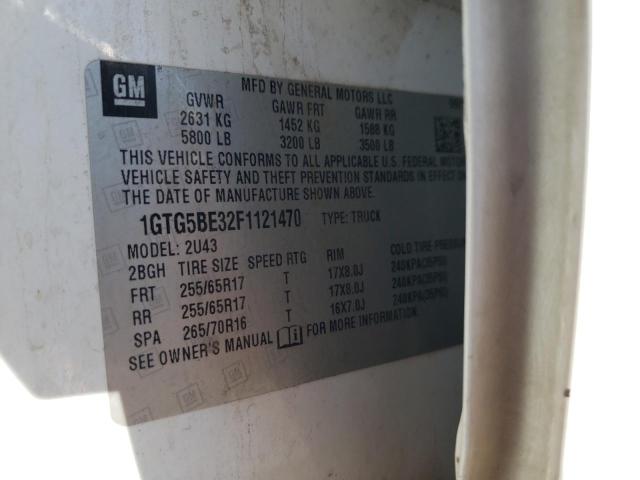 Photo 10 from auction – 2015 GMC CANYON SLE with VIN 1GTG5BE32F1121470