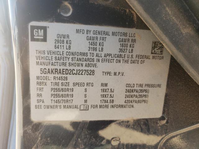 Photo 10 from auction – 2012 BUICK ENCLAVE with VIN 5GAKRAED2CJ227528