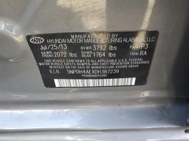 Photo 10 from auction – 2013 HYUNDAI ELANTRA GL with VIN 5NPDH4AEXDH387239