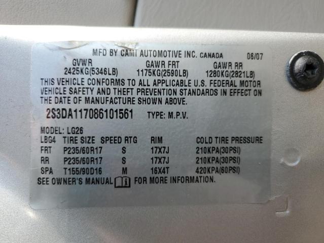 Photo 10 from auction – 2008 SUZUKI XL7 with VIN 2S3DA117086101561