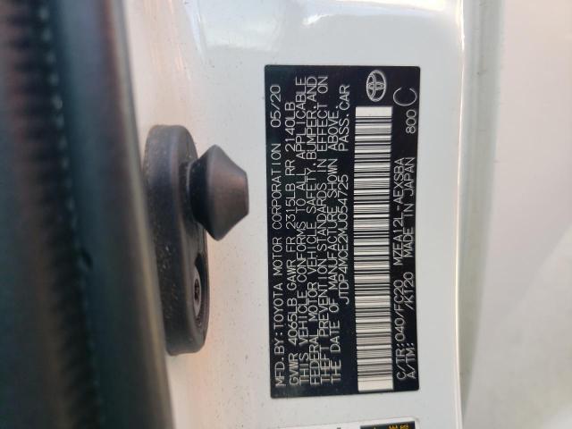 Photo 10 from auction – 2021 TOYOTA COROLLA SE with VIN JTDP4MCE2MJ054725