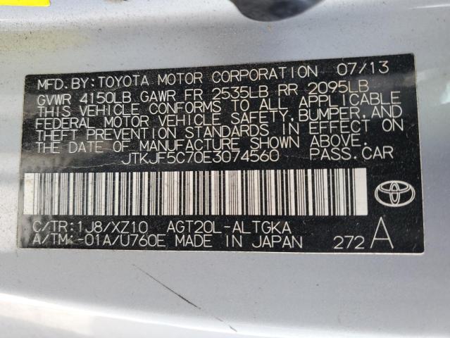 Photo 10 from auction – 2014 TOYOTA SCION TC with VIN JTKJF5C70E3074560