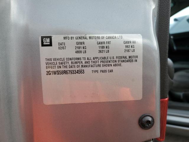 Photo 10 from auction – 2007 CHEVROLET IMPALA POL with VIN 2G1WS58R679334563